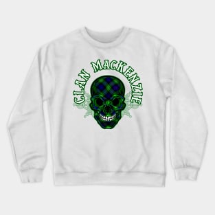 Scottish Clan MacKenzie Tartan Celtic Skull Crewneck Sweatshirt